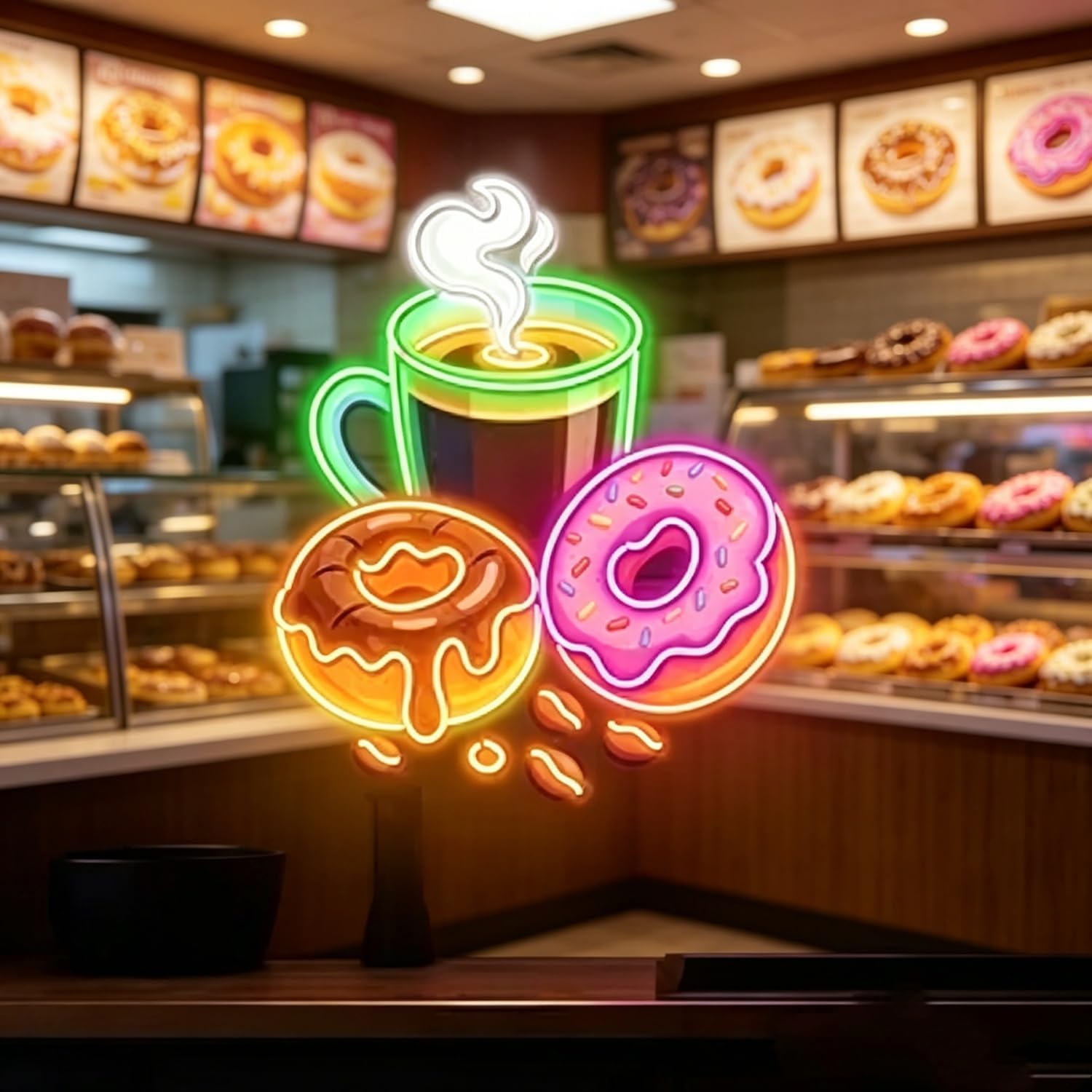 Commercial Kitchen Light - Donuts LED Neon Sign USB Powered