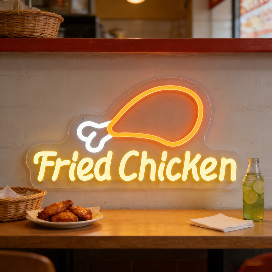 Commercial Kitchen Light - Fried Chicken LED Neon Sign for