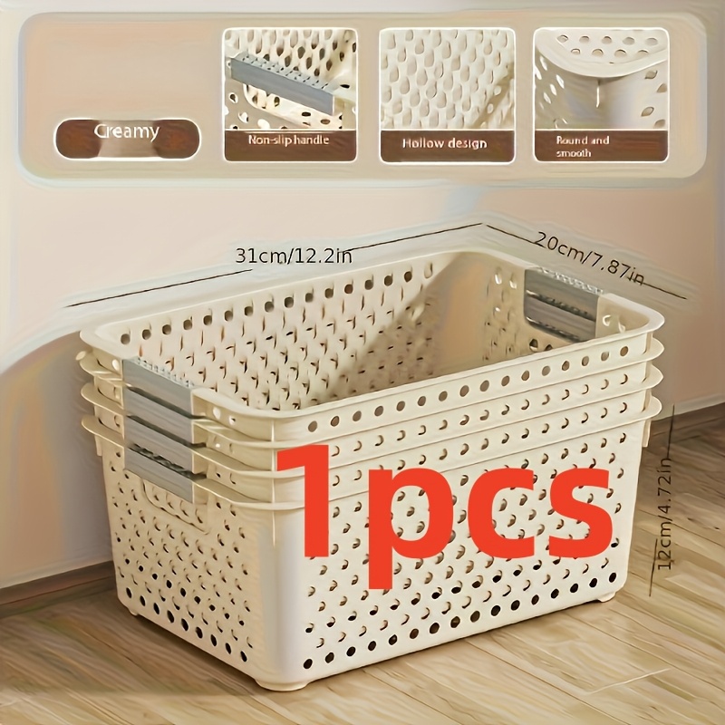 Commercial Kitchen Rack - Large-capacity plastic storage box with an