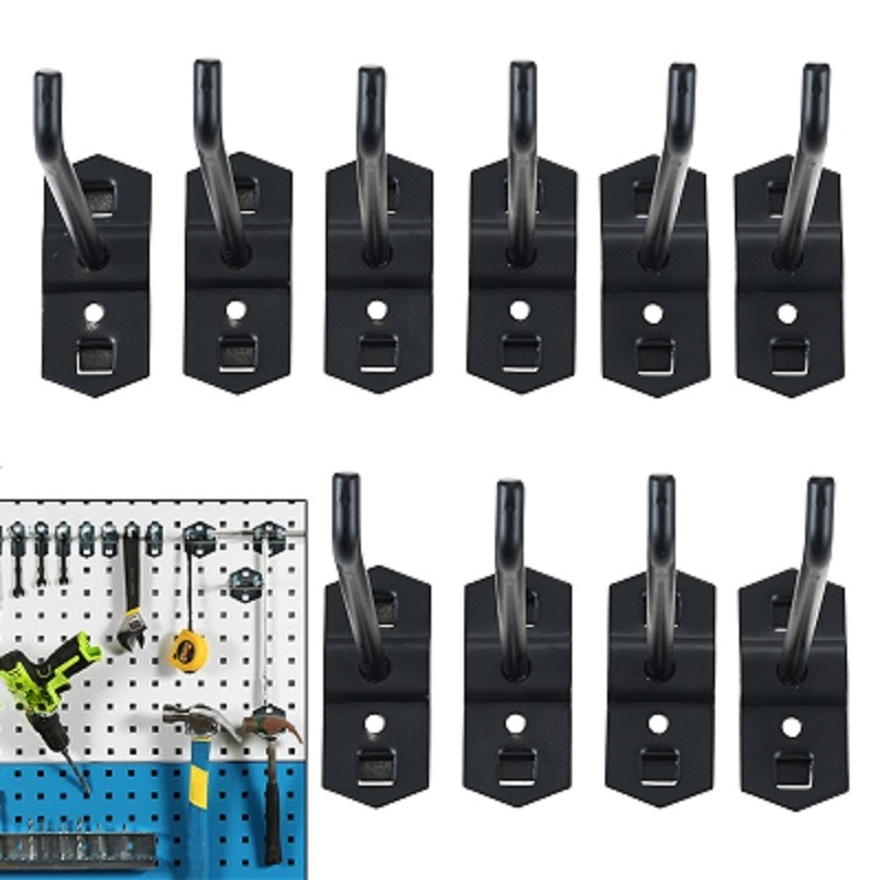 Commercial Kitchen Rack - 10Pcs/set 50mm Black Hole Board Hook