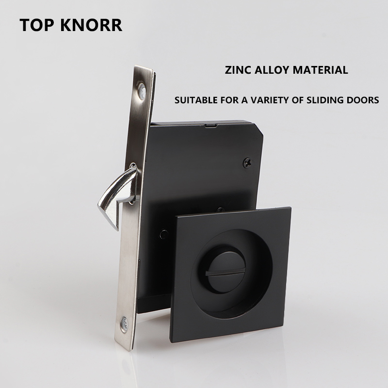 Commercial Kitchen Swing Door - Square Sliding Door Lock Recessed Sliding