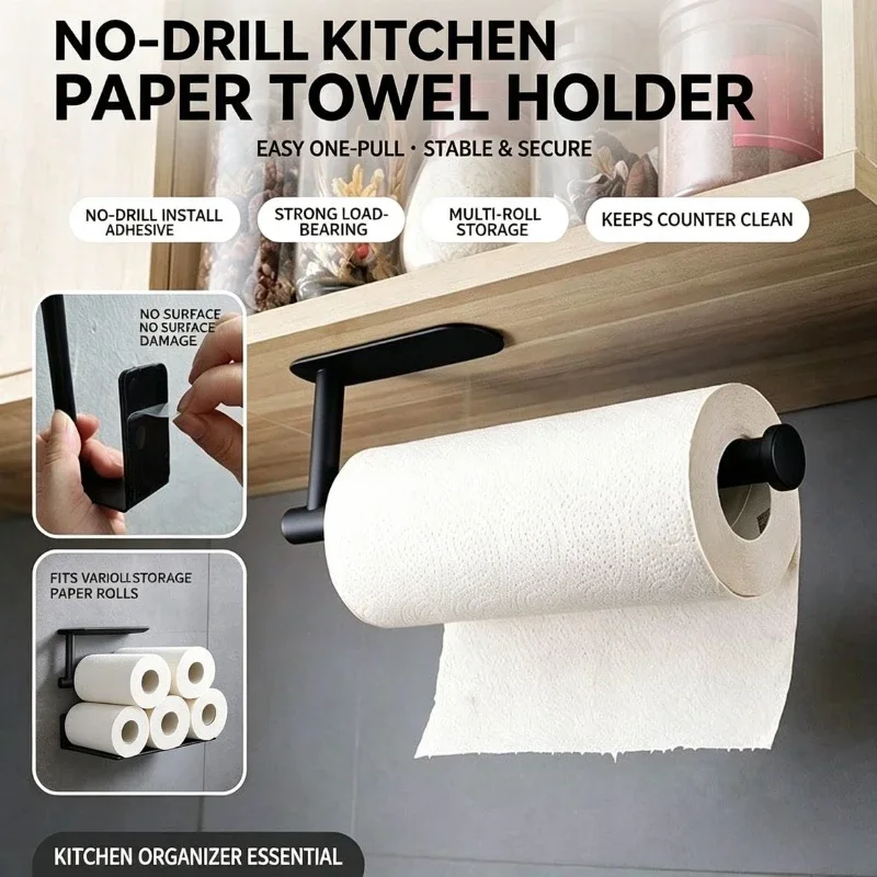 Commercial Kitchen Rack - Paper Roll Holder Towel Rack Hanging