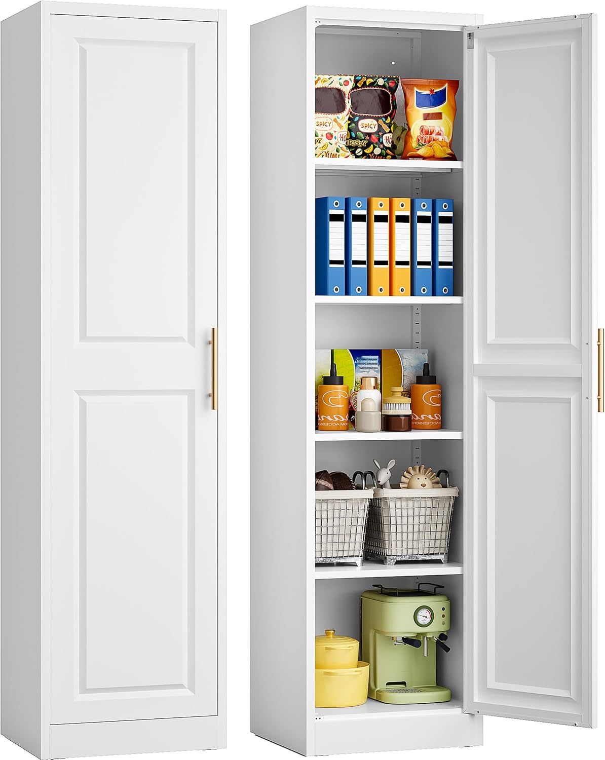 Commercial Kitchen Rack - Tall Narrow Storage Cabinet With One