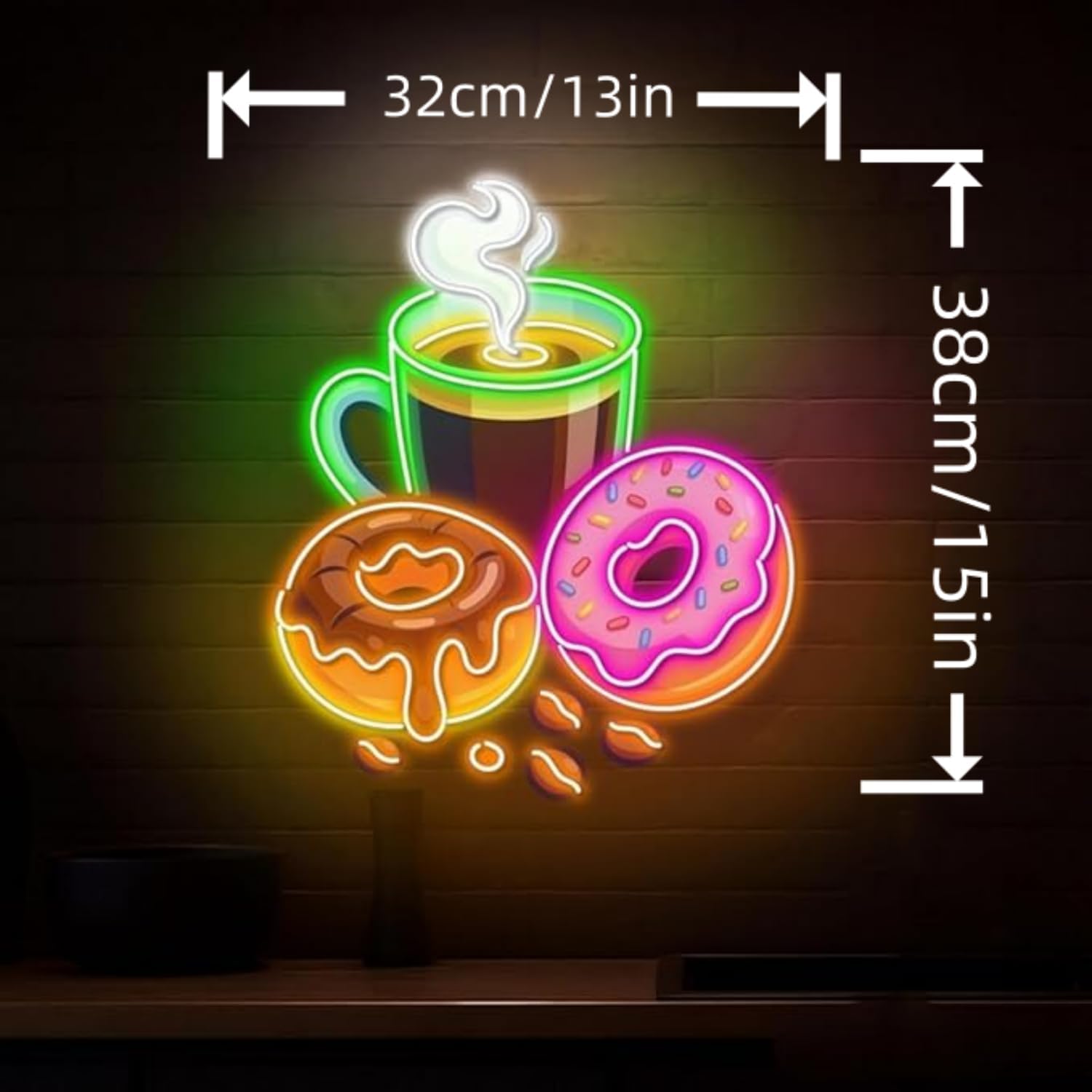 Donuts LED Neon Sign USB Power - Commercial Kitchen Light review and price