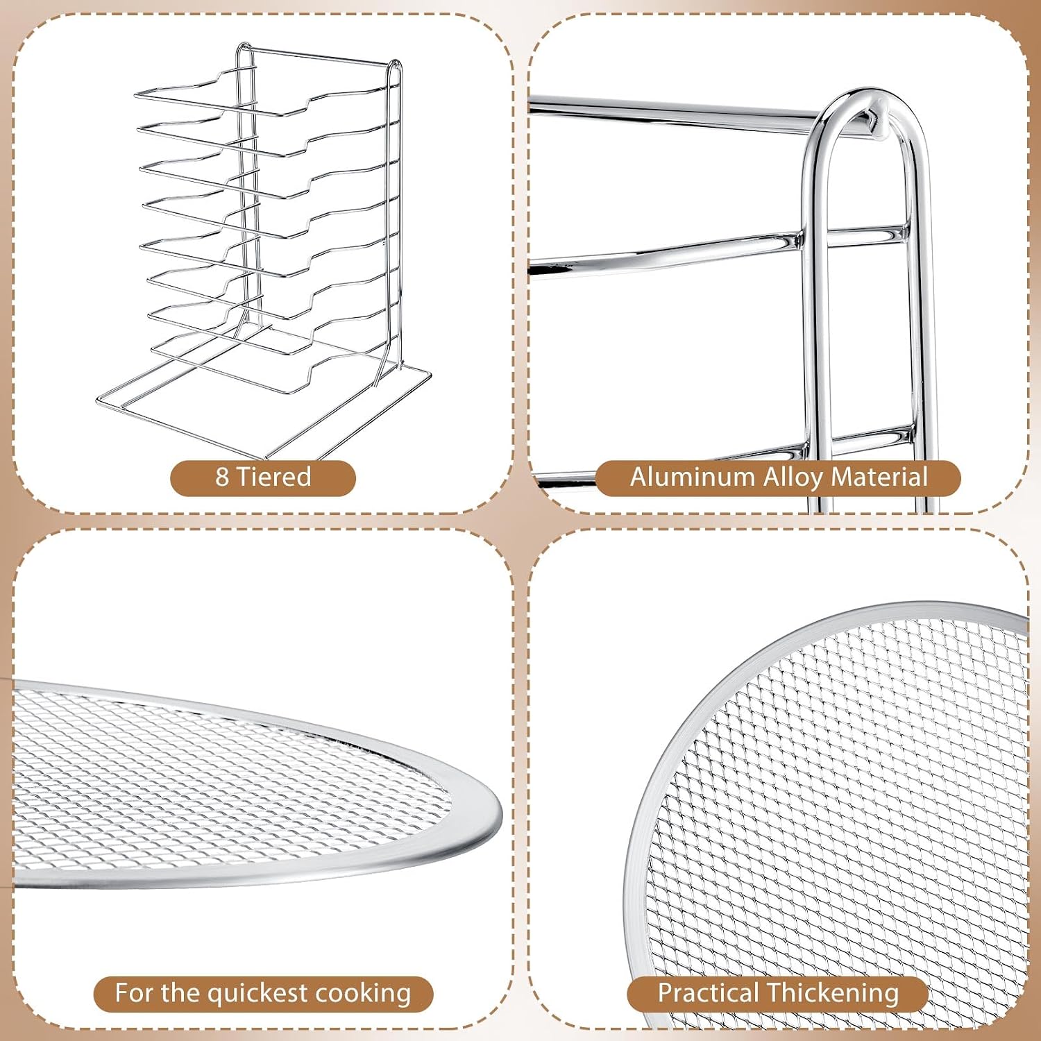 Pizza Rack 8 Tiered Stand With - Commercial Kitchen Rack review and price