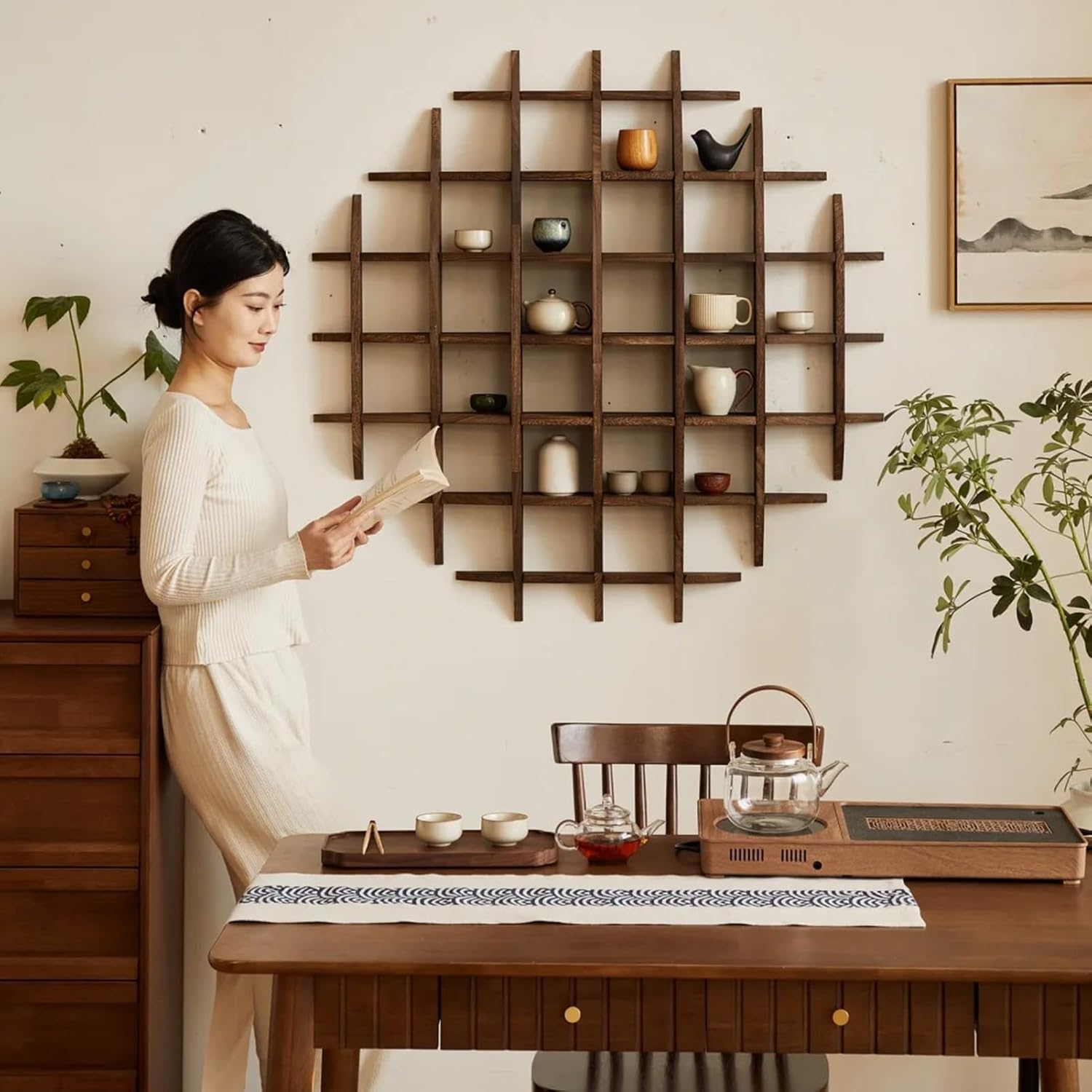 Solid Wood Chinese Tea Cup Hol - Commercial Kitchen Walls review and price