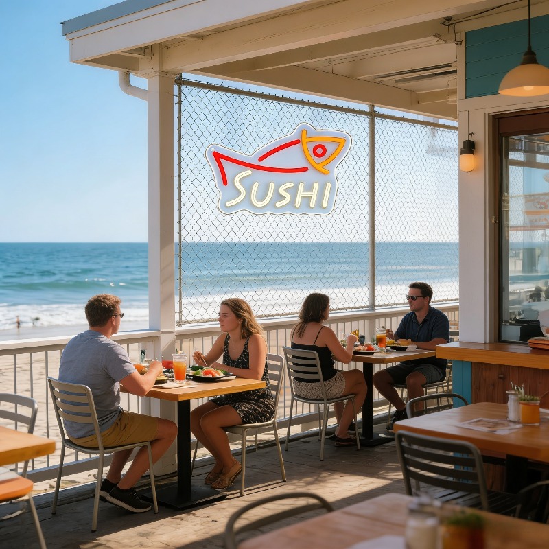 LED Sushi Fish Shape Neon Sign - Commercial Kitchen Light review and price