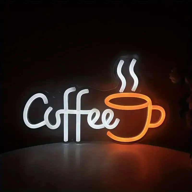 Coffee Cup Designed Neon Sign  - Commercial Kitchen Design review and price