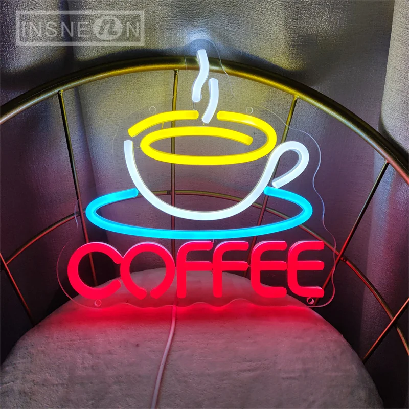 Coffee Cup Designed Neon Sign  - Commercial Kitchen Design review and price