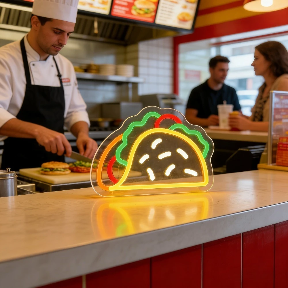 Taco Neon Sign LED USB Dimmabl - Commercial Kitchen Light review and price