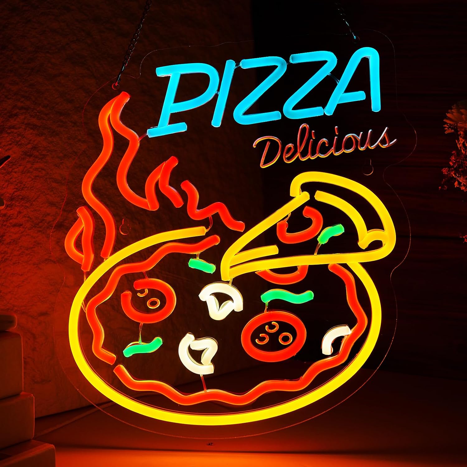Delicious Pizza LED Neon Sign  - Commercial Kitchen Light review and price