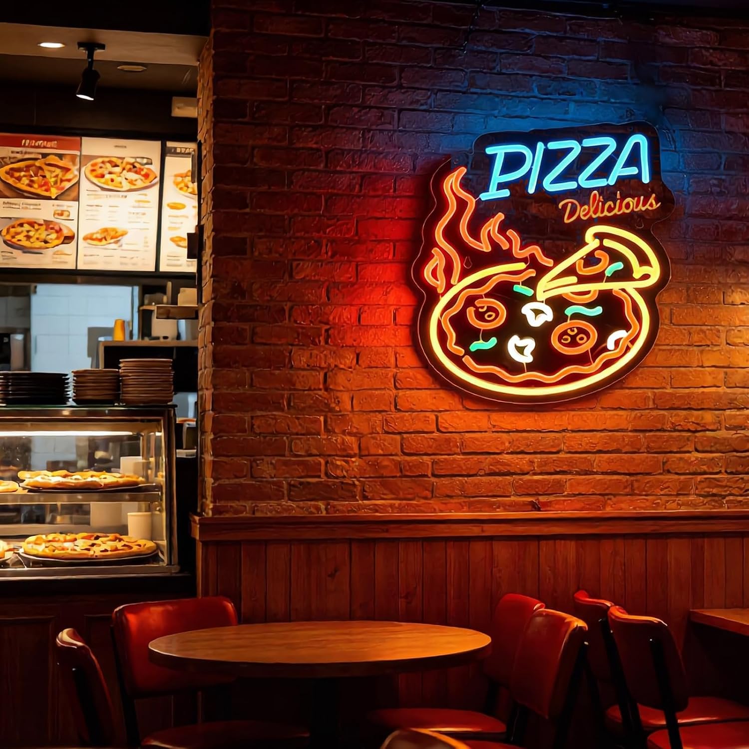Delicious Pizza LED Neon Sign  - Commercial Kitchen Light review and price