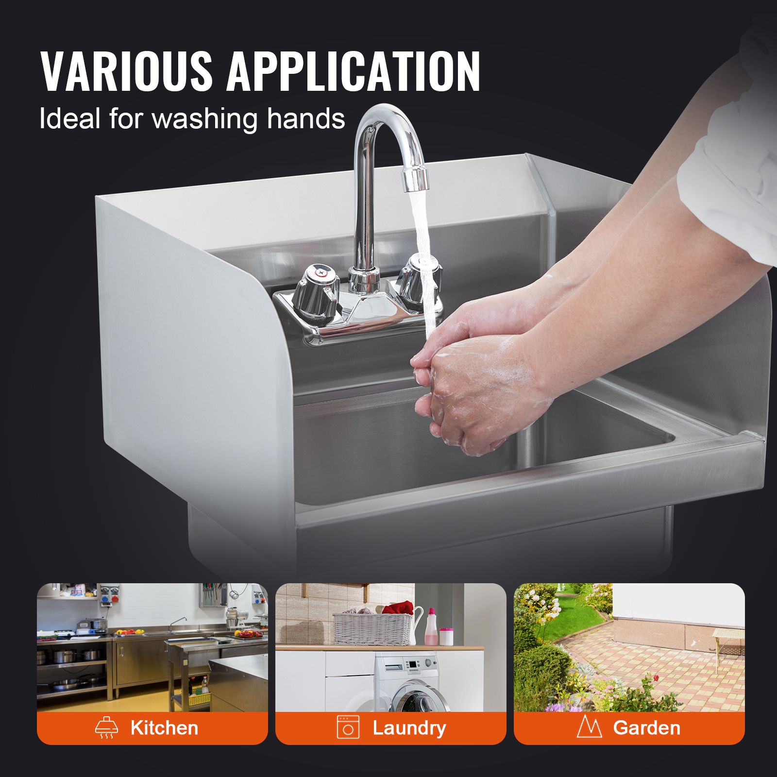Commercial Hand Sink with Fauc - Commercial Kitchen Walls review and price