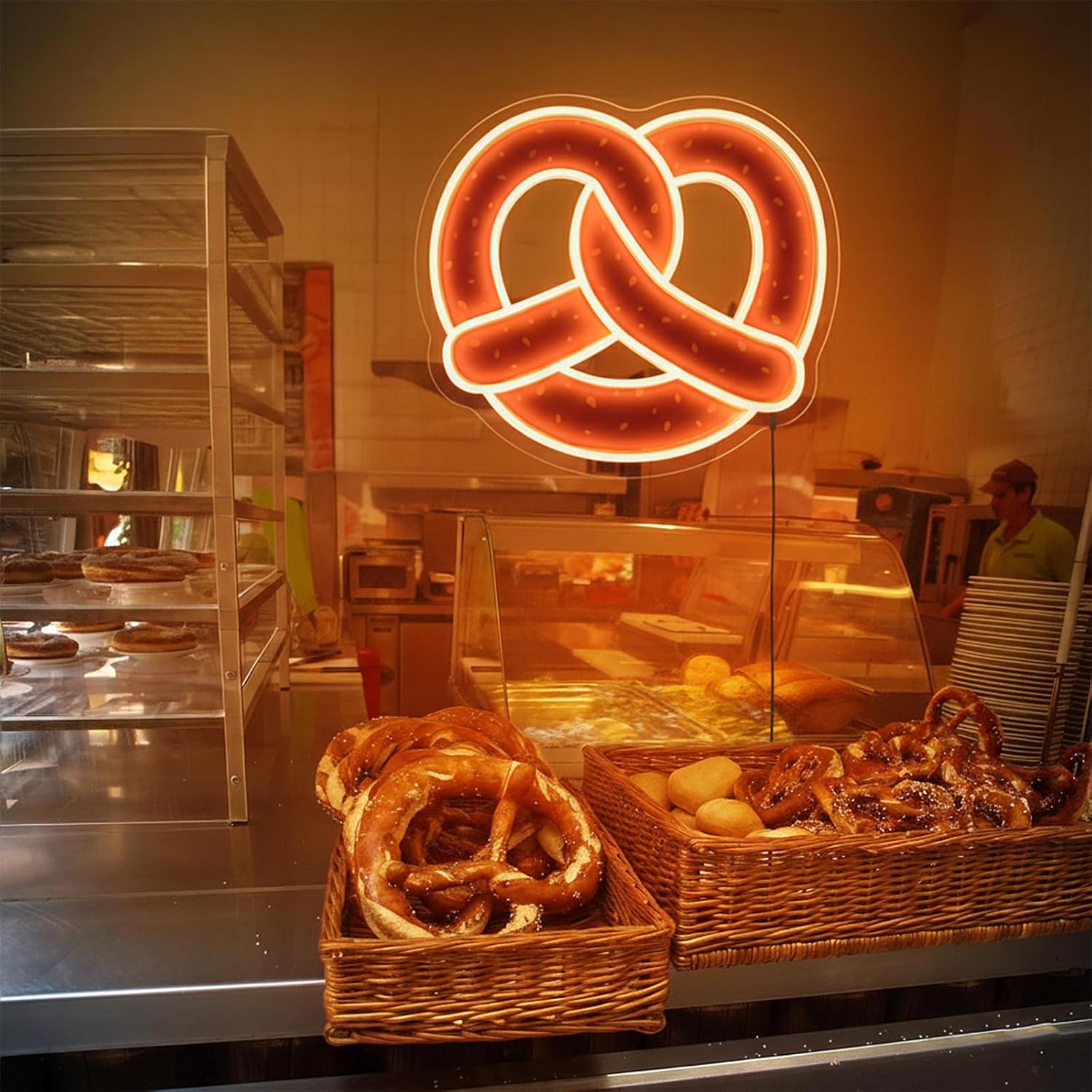 Pretzel Neon Sign USB Powered  - Commercial Kitchen Light review and price