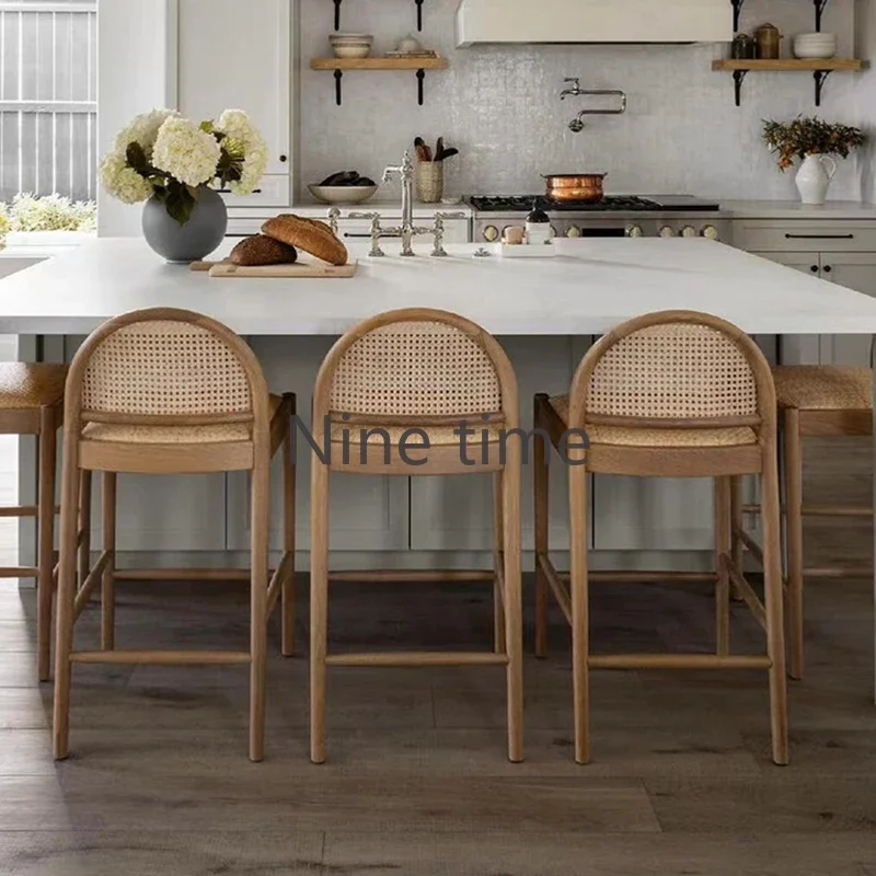 Solid Wood Rattan Kitchen Bar  - Commercial Kitchen Design review and price