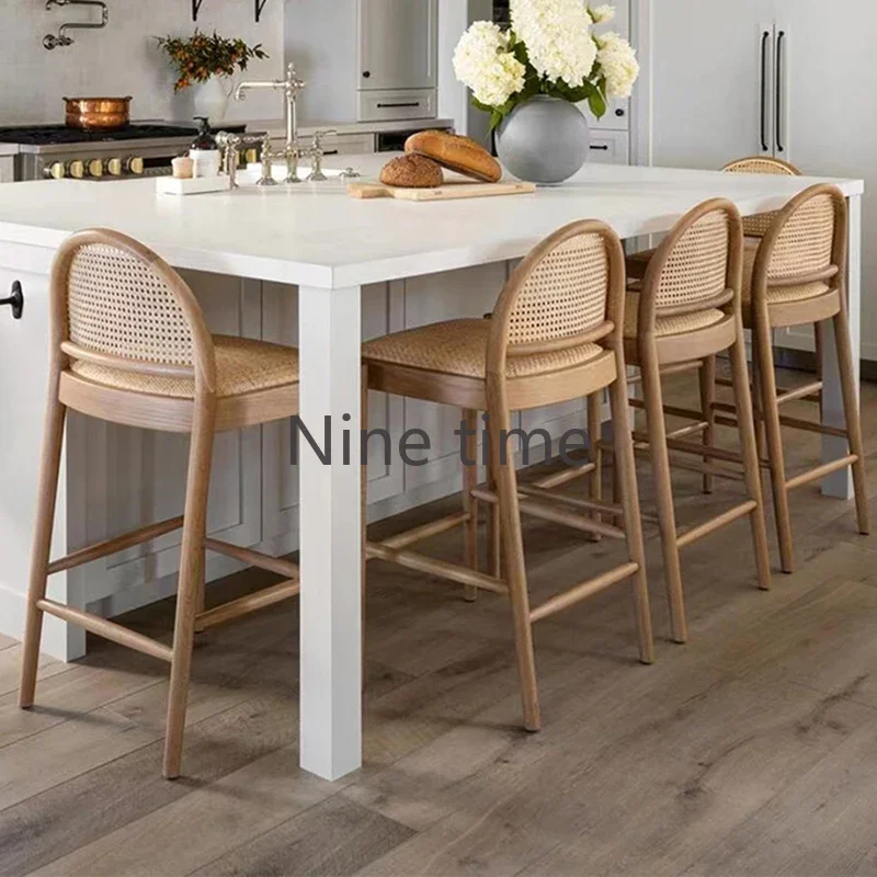 Solid Wood Rattan Kitchen Bar  - Commercial Kitchen Design review and price